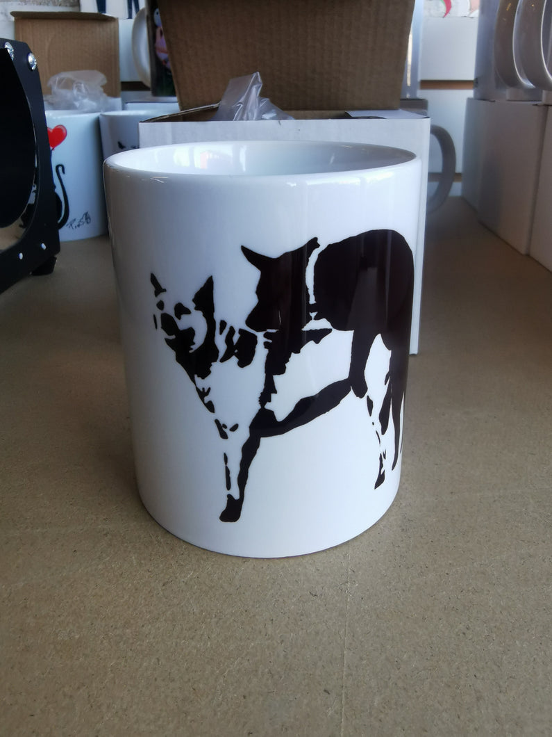 Love is..... Two dogs on a park mug